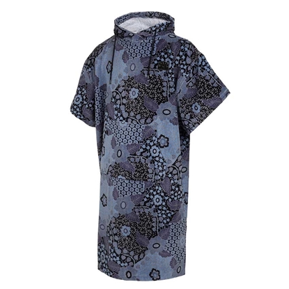 Εικόνα της Poncho Velour AOP Blue/Black