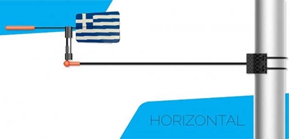 Εικόνα της Ανεμοδείκτης Laser Horizontal Greek Flag